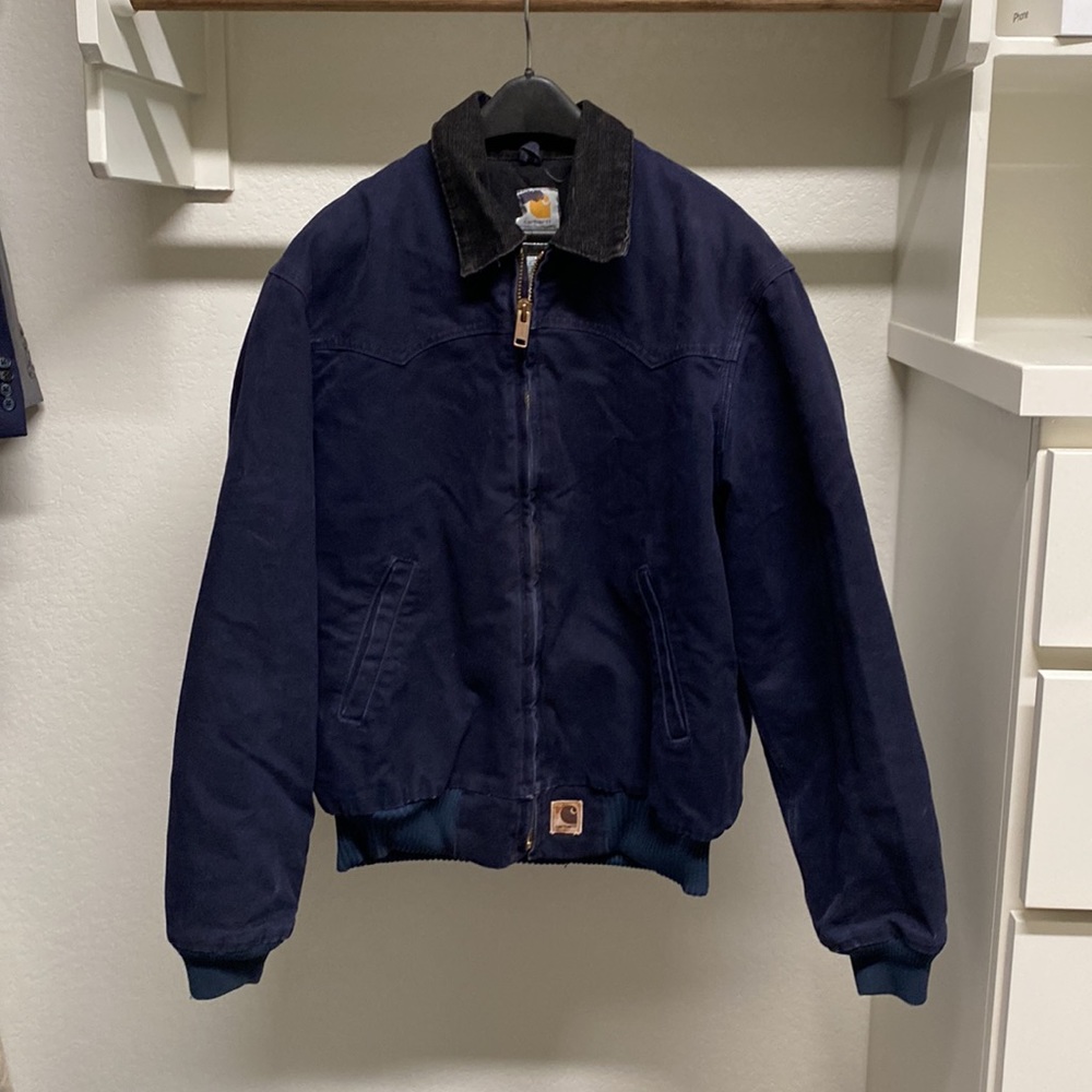 Vintage Carhartt Santa Fe Jacket RARE MIDNIGHT/Navy Blue color